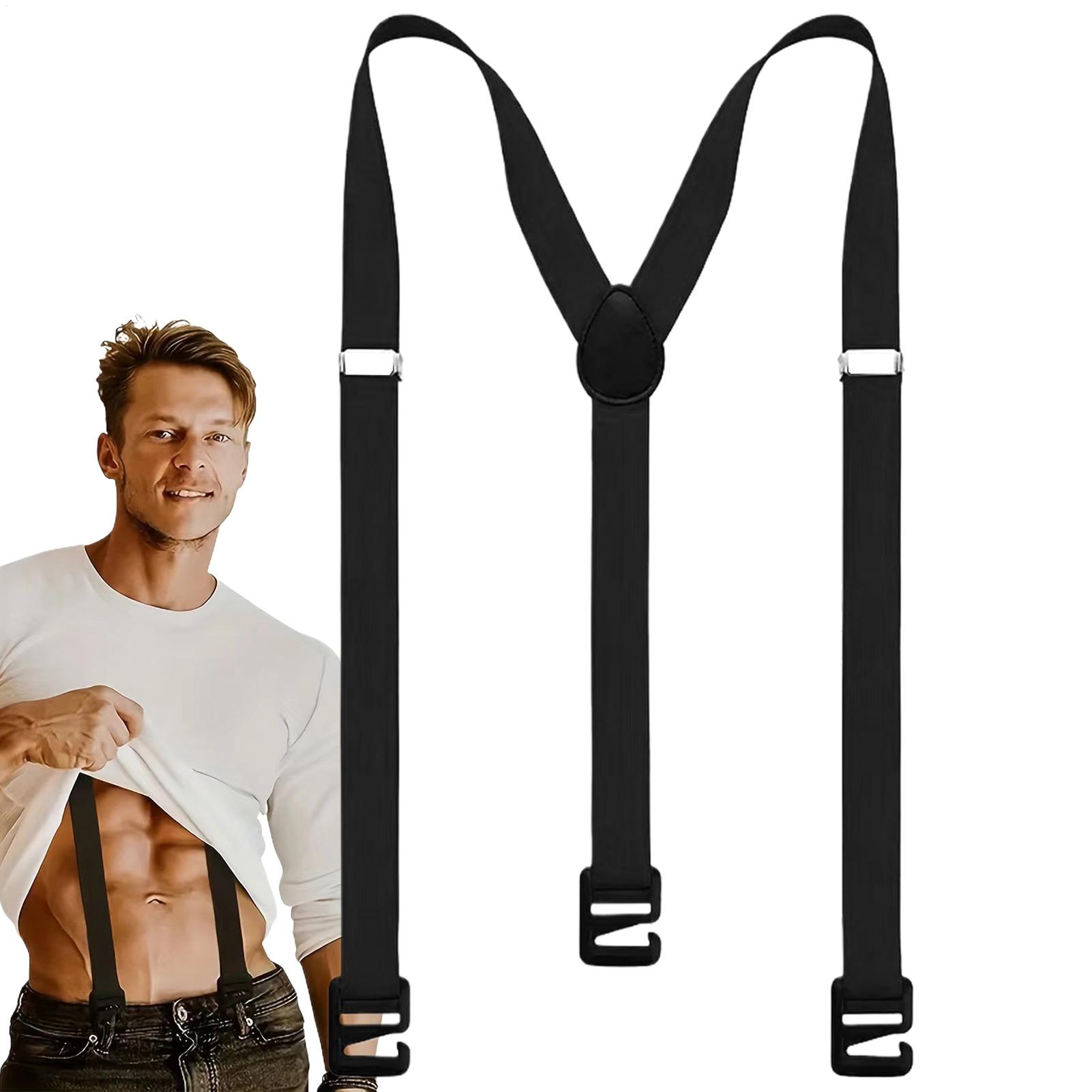 Suspenders Clip Men - invisible shoulder strap Heavy Duty Y-shaped