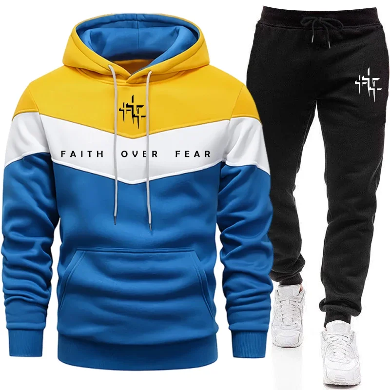 Faith Over Fear Men's Tracksui - Men'S Fashion Outfits ulasan dan harga