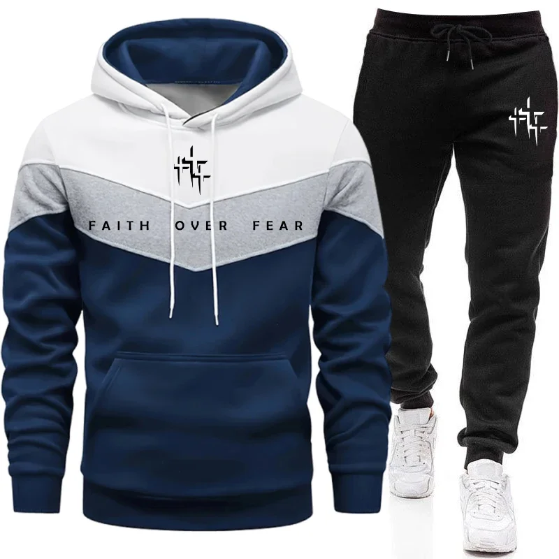 Faith Over Fear Men's Tracksui - Men'S Fashion Outfits ulasan dan harga