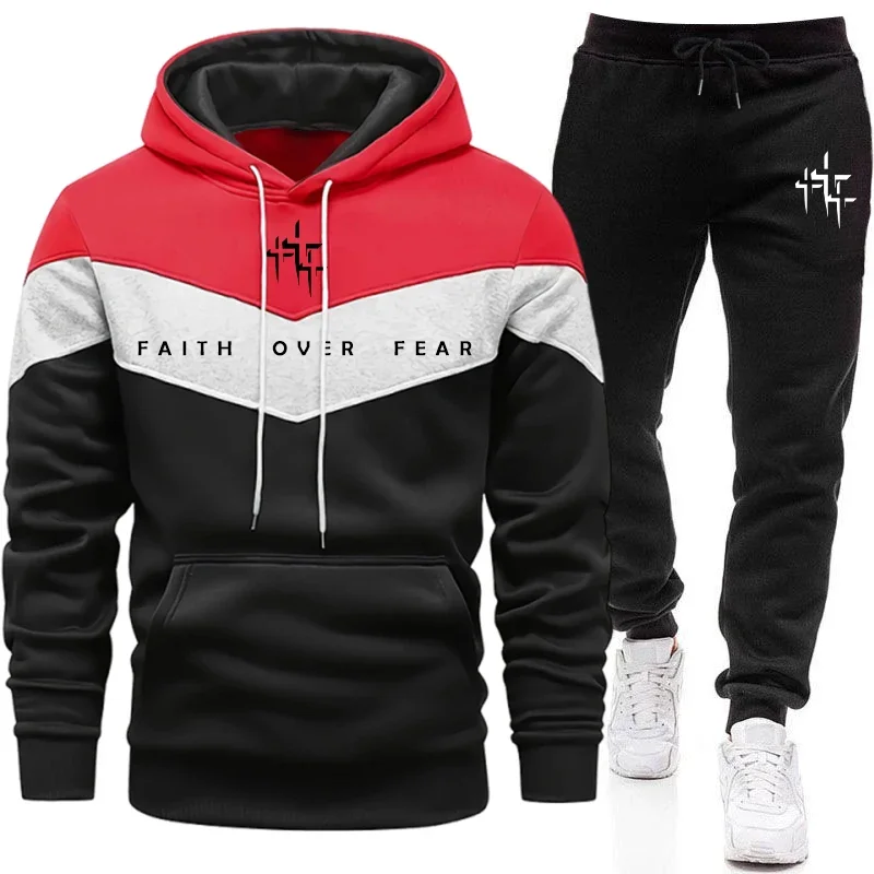 Faith Over Fear Men's Tracksui - Men'S Fashion Outfits ulasan dan harga