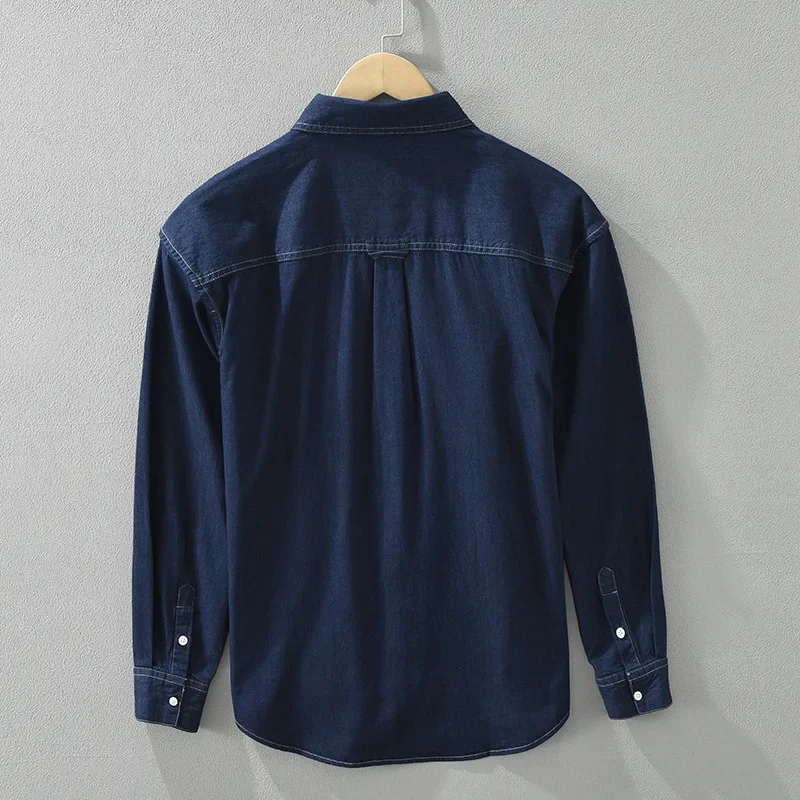 Korean Fashion Men Denim Shirt - Jeans Shirt Fashion For Men ulasan dan harga