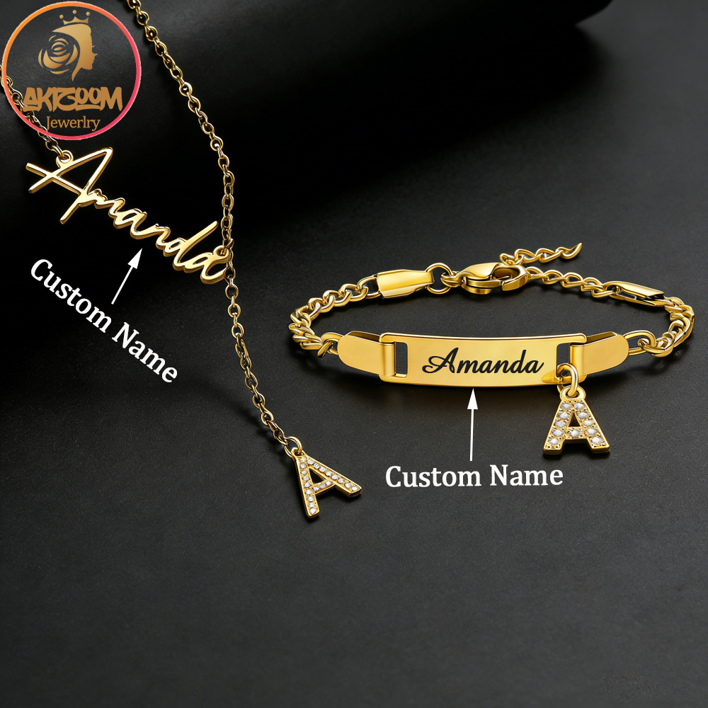 Akizoom Custom Name Zircon Let - Men'S Fashion Jewelry Bracelets ulasan dan harga