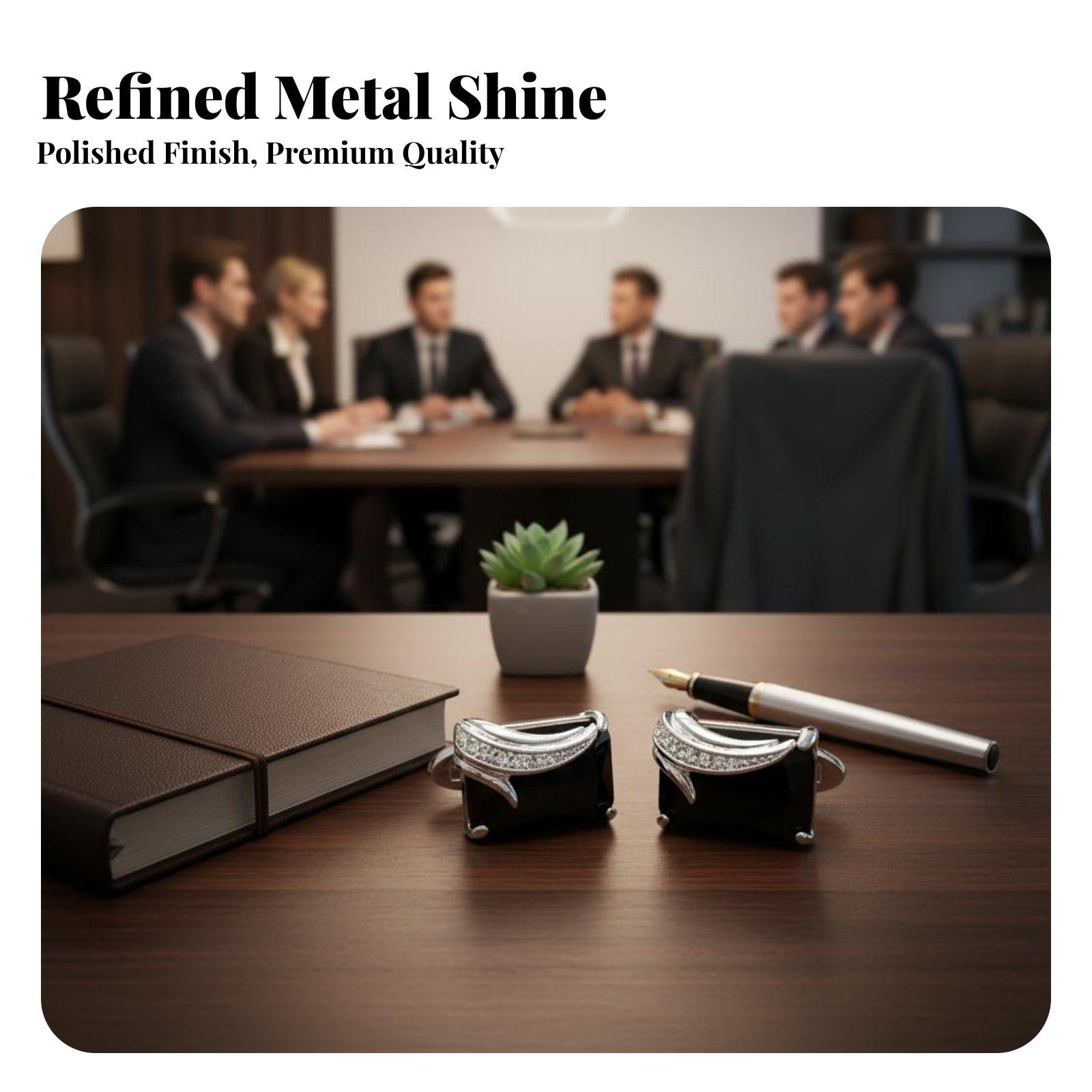 Fashion Crystal Men Cufflinks  - Mens Fashion Dress ulasan dan harga