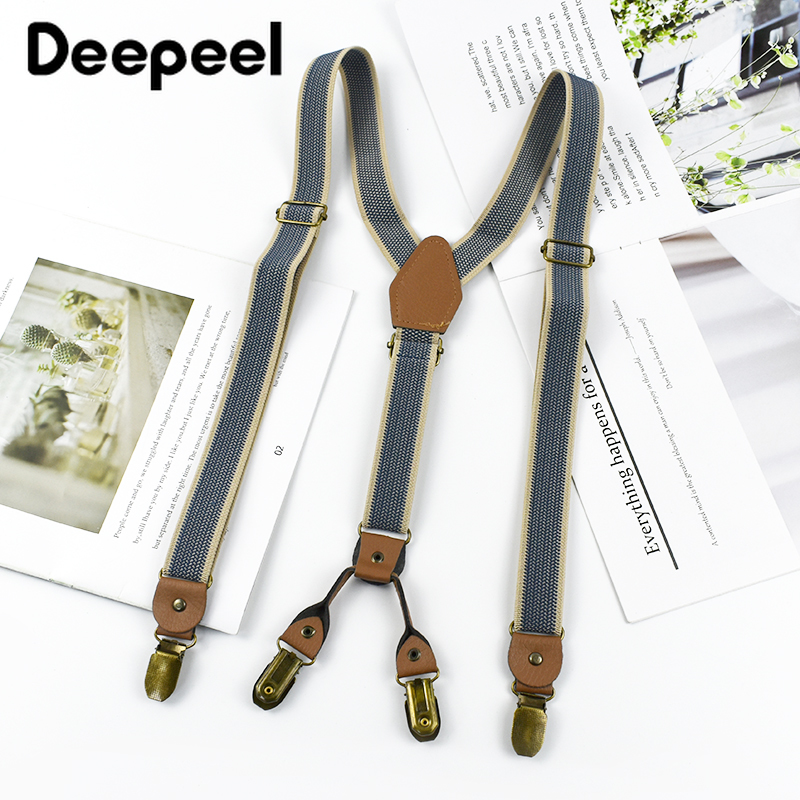 1Pc Deepeel 2/2.5*120cm Retro  - Suspenders Clip Men ulasan dan harga