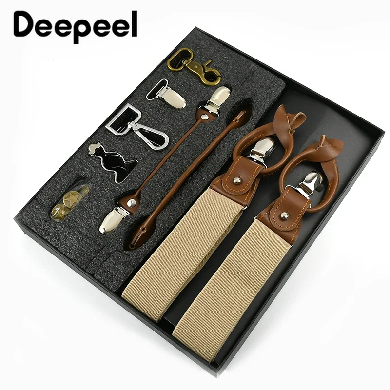 Deepeel 1Set 3.5*125cm Busines - Suspenders Clip Men ulasan dan harga
