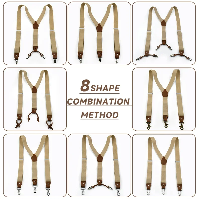 Deepeel 1Set 3.5*125cm Busines - Suspenders Clip Men ulasan dan harga