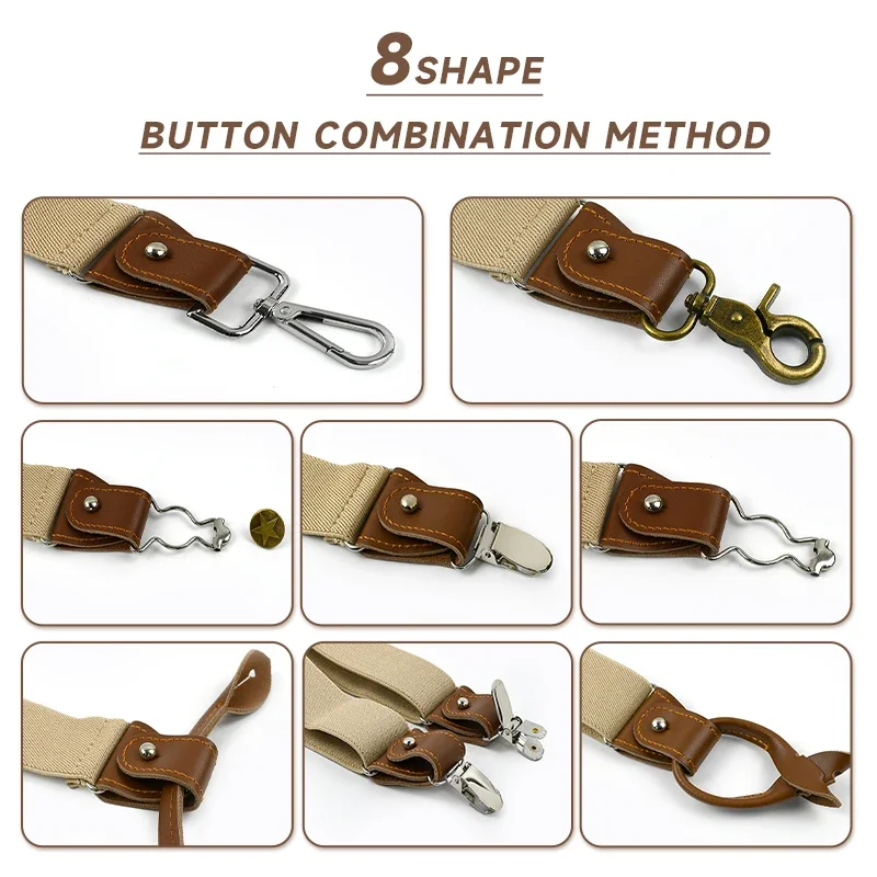 Deepeel 1Set 3.5*125cm Busines - Suspenders Clip Men ulasan dan harga