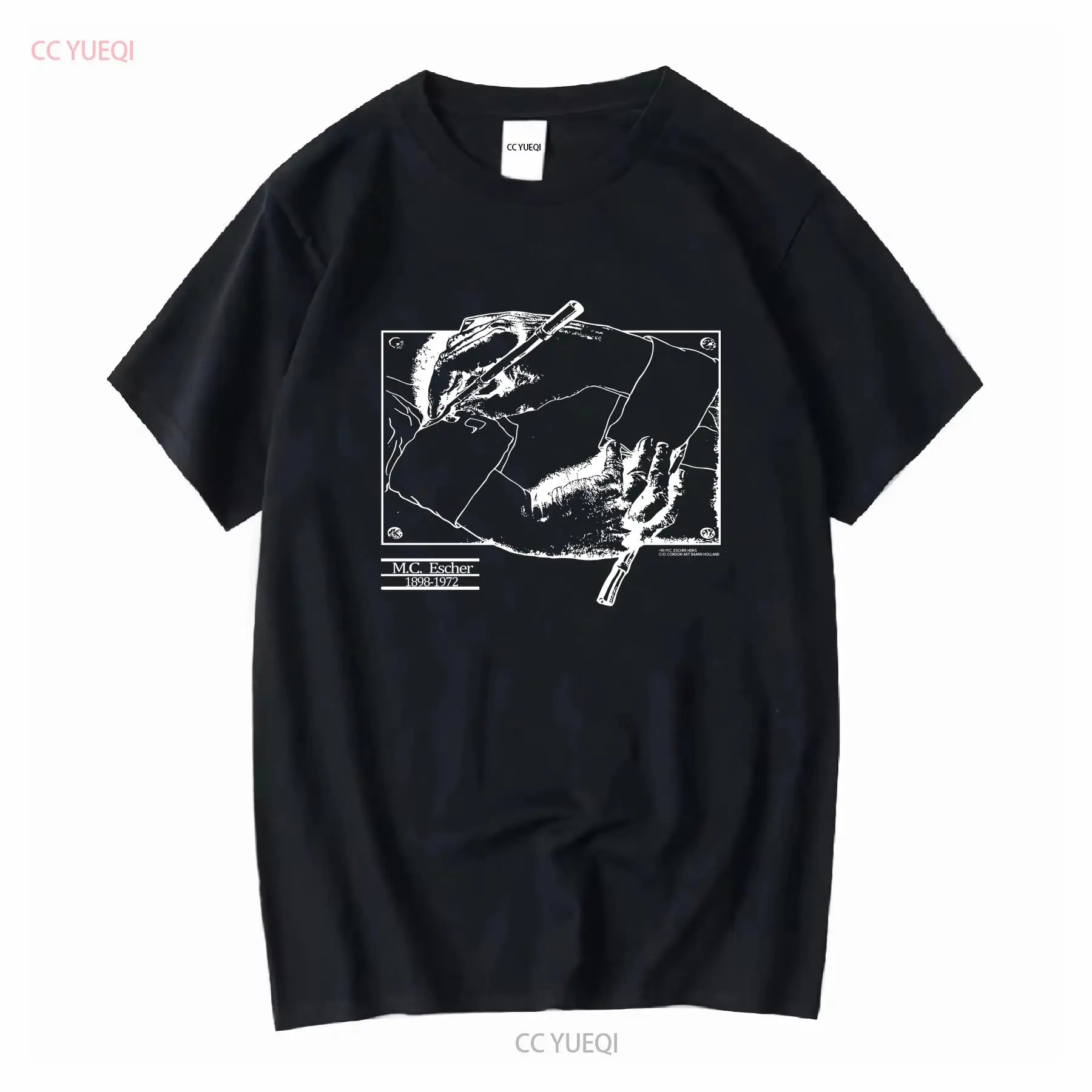 Vintage 1990 MC Escher T Shirt - Mens Fashion Black Shirt ulasan dan harga