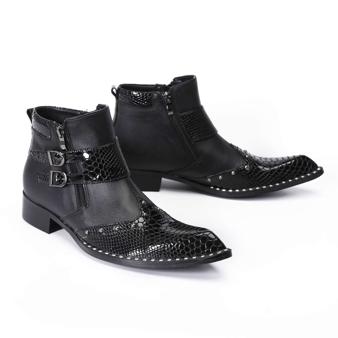 fashion rivets pointed toe men - Mens Fashion Dress ulasan dan harga