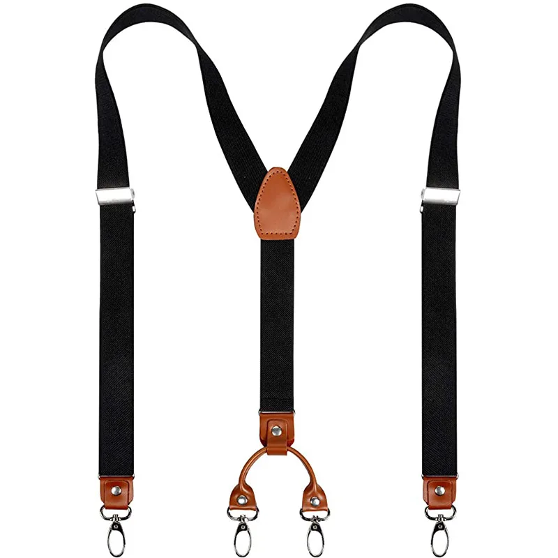2.5cm 4 Clips Suspenders Clips - Jeans Shirt Fashion For Men ulasan dan harga