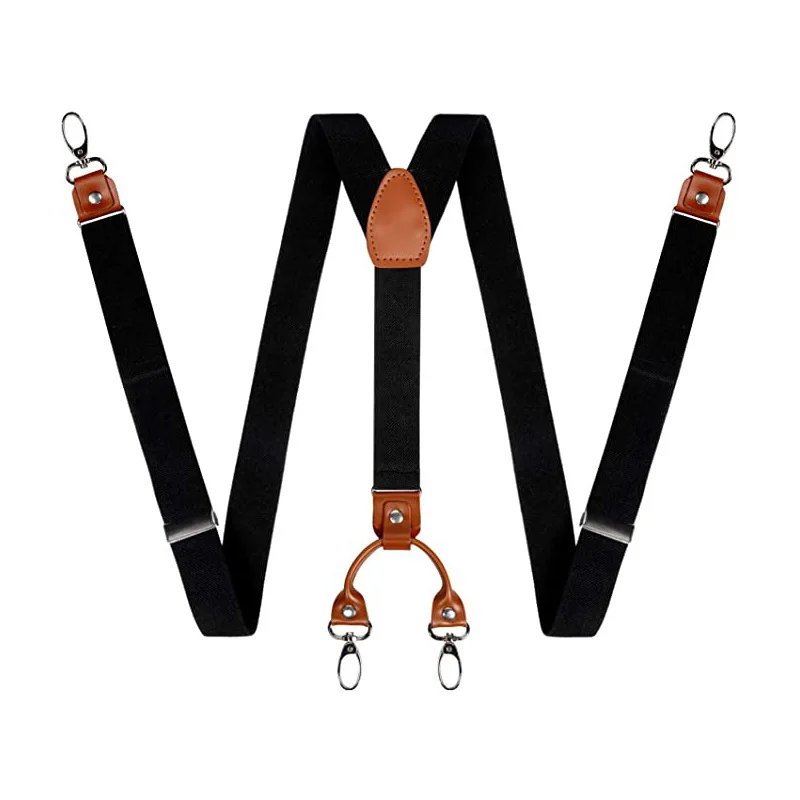 2.5cm 4 Clips Suspenders Clips - Jeans Shirt Fashion For Men ulasan dan harga