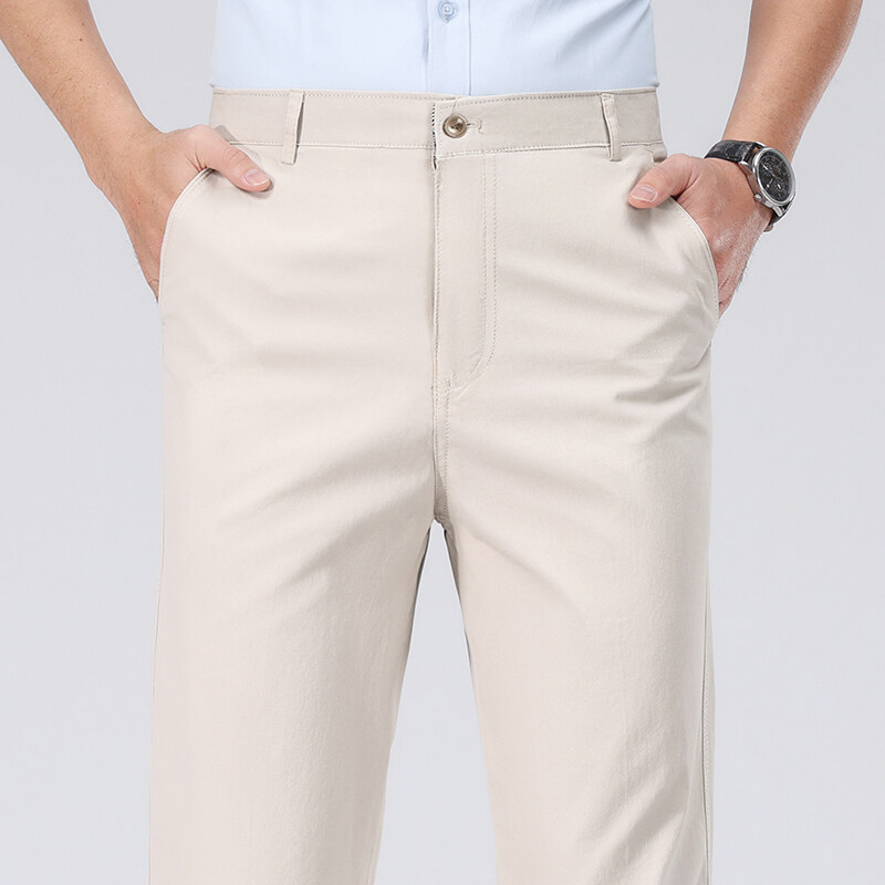 Mens Cotton Trousers Man Busin - Chino Pants Men ulasan dan harga