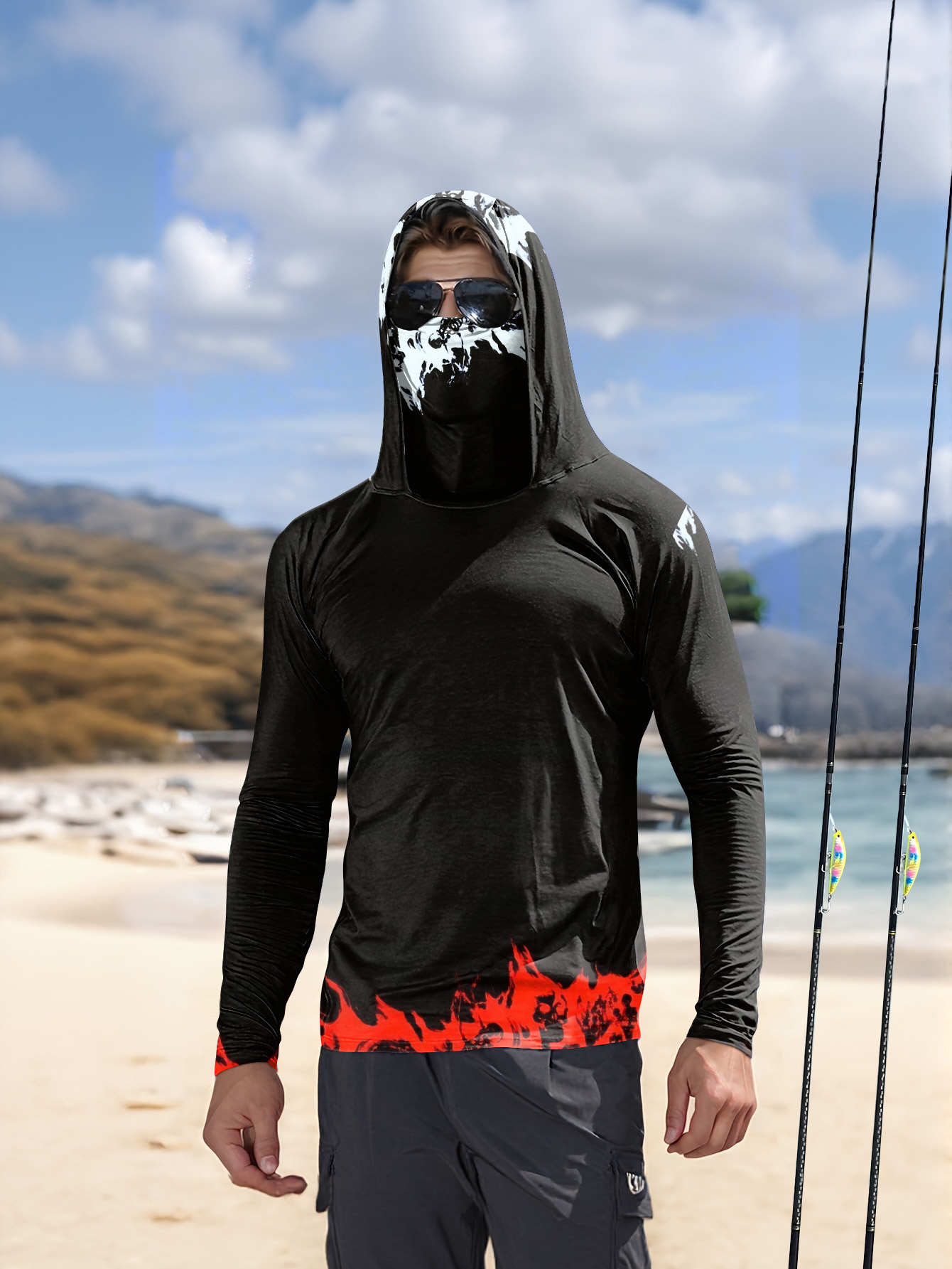 Men Hood Fishing Shirt long sl - Men'S Fashion Trends 2025 ulasan dan harga