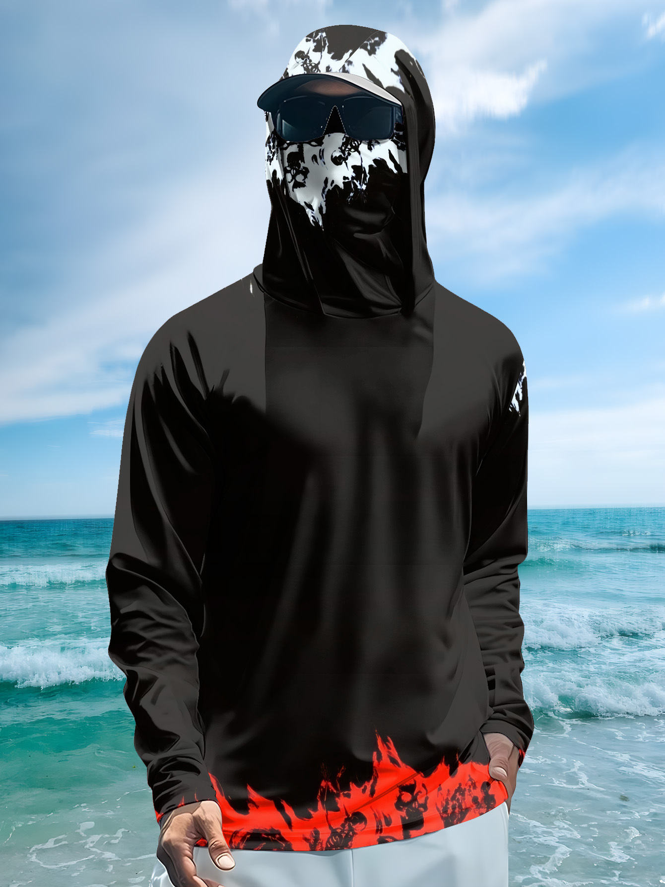 Men Hood Fishing Shirt long sl - Men'S Fashion Trends 2025 ulasan dan harga