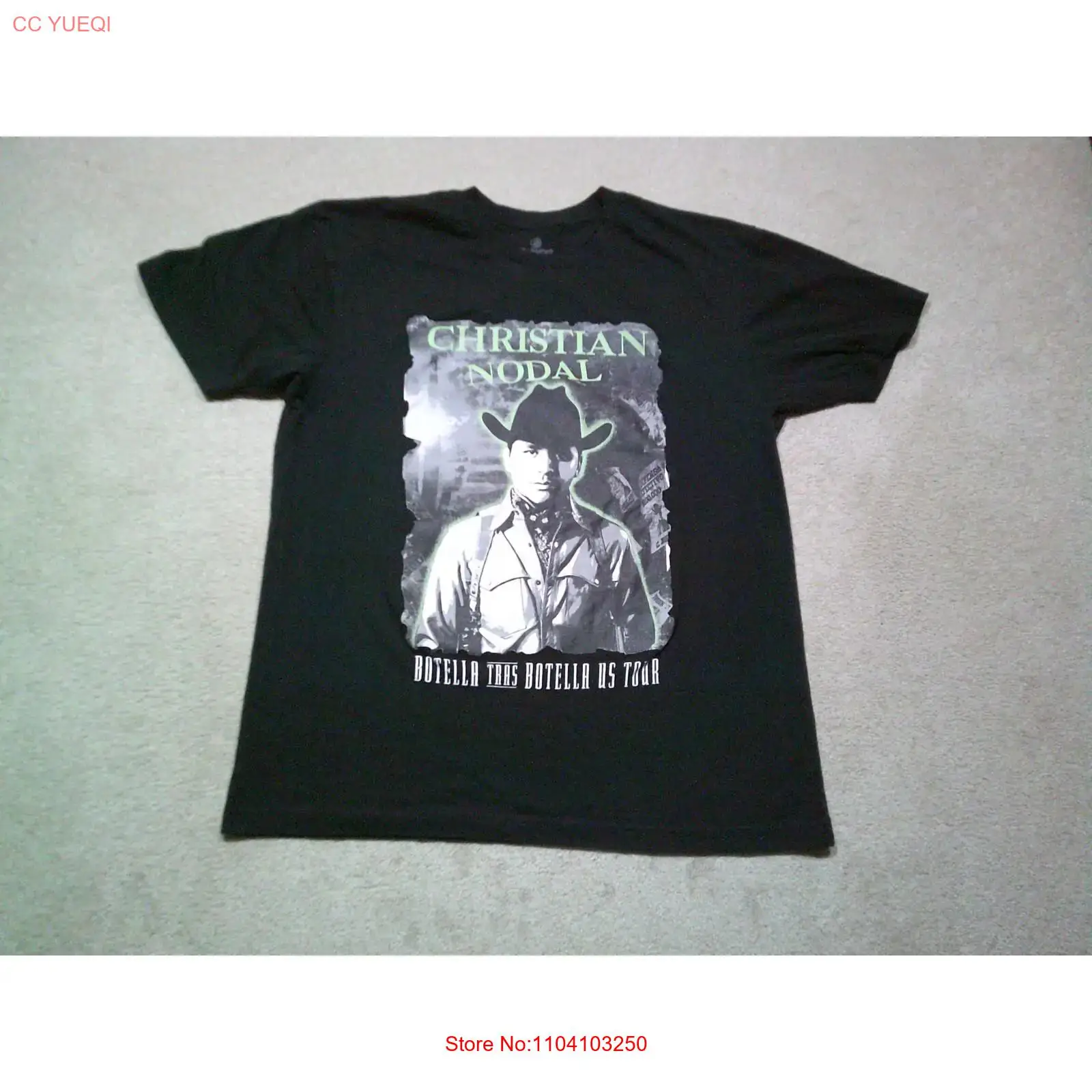 Christian Nodal T Shirt Mens L - Mens Fashion Black Shirt ulasan dan harga