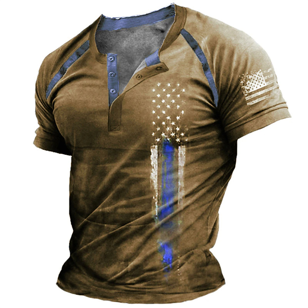Funny 3D American Flag Print M - Mens Fashion Vintage ulasan dan harga