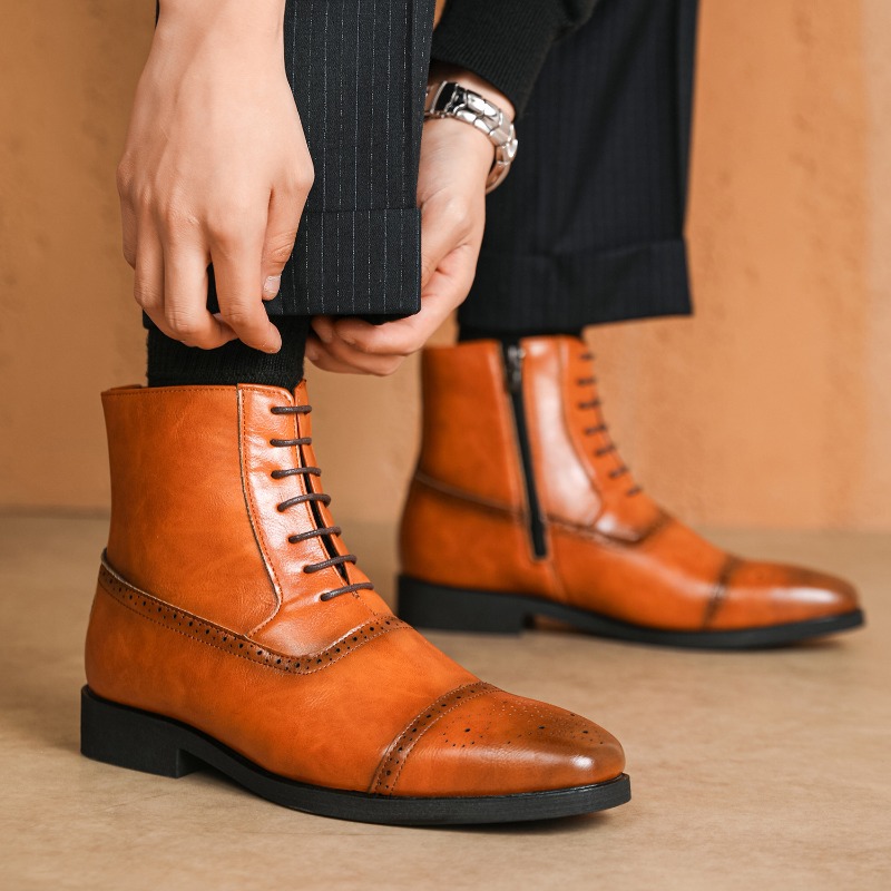 Luxury Men's Boots New High-to - Mens Fashion Dress ulasan dan harga