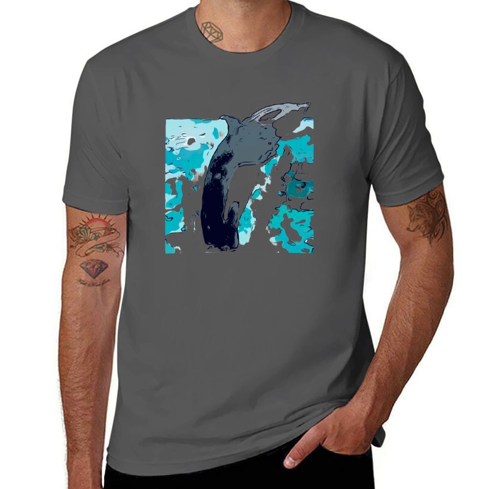 Nova Scotia Whale 2 T-Shirt Ca - Men'S Fashion Nova Shirts ulasan dan harga