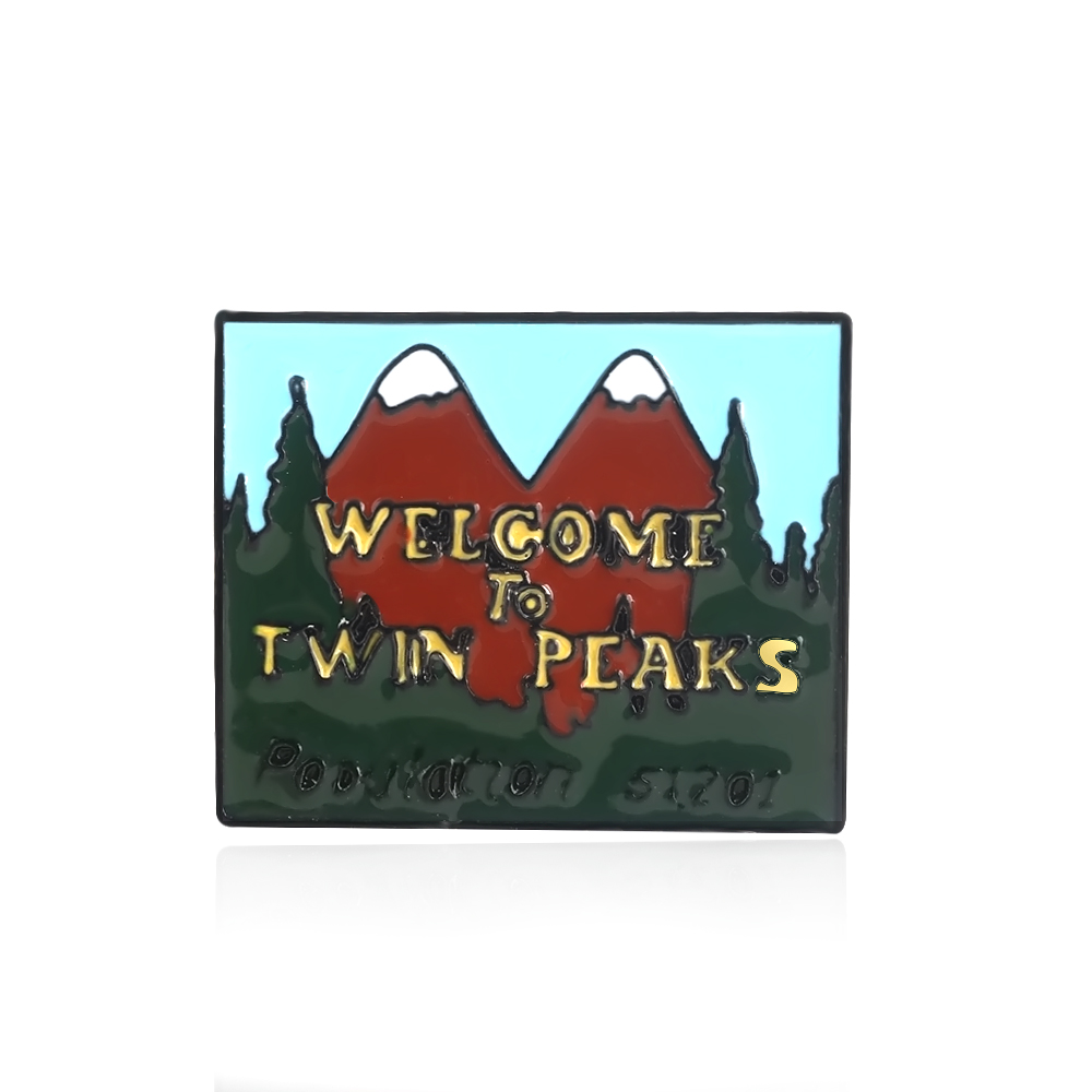 Twin Peaks Enamel Badge Brooch - Jeans Shirt Fashion For Men ulasan dan harga