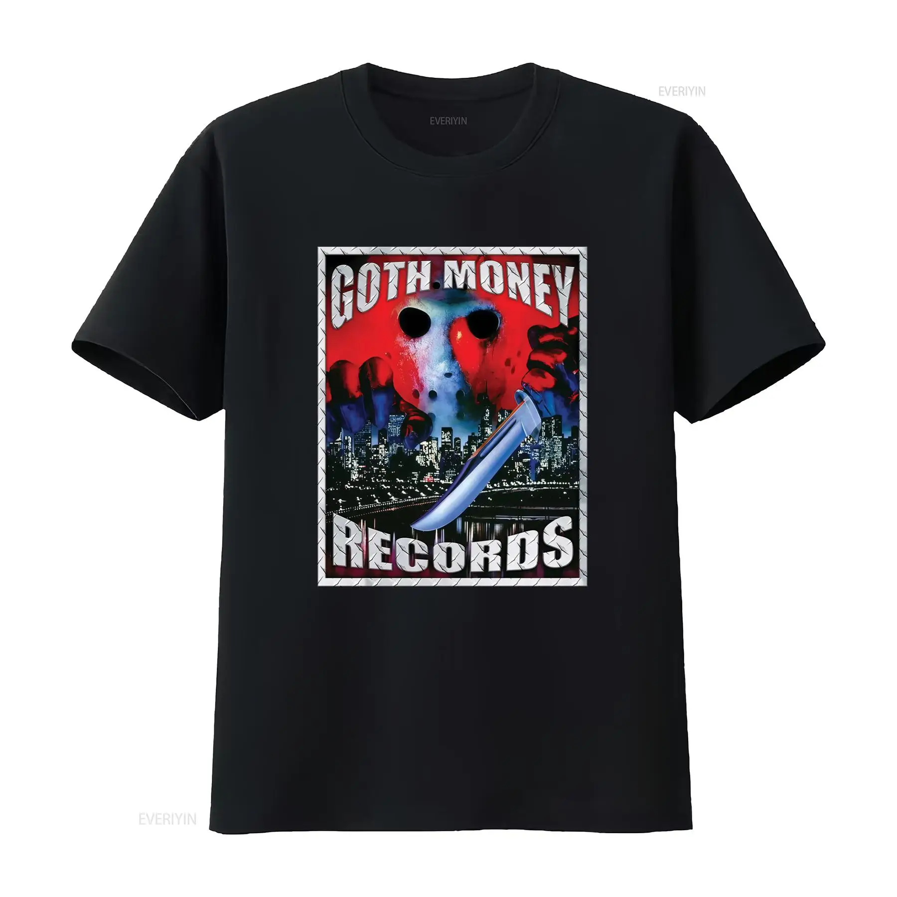 Goth Money Records Jason Logo  - Mens Fashion Black Shirt ulasan dan harga