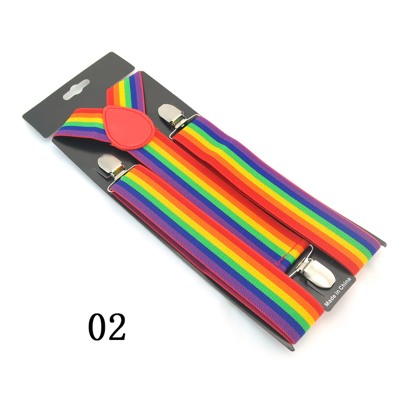 New 3.5cm Wide 6 Stripes Suspe - Suspenders Clip Men ulasan dan harga