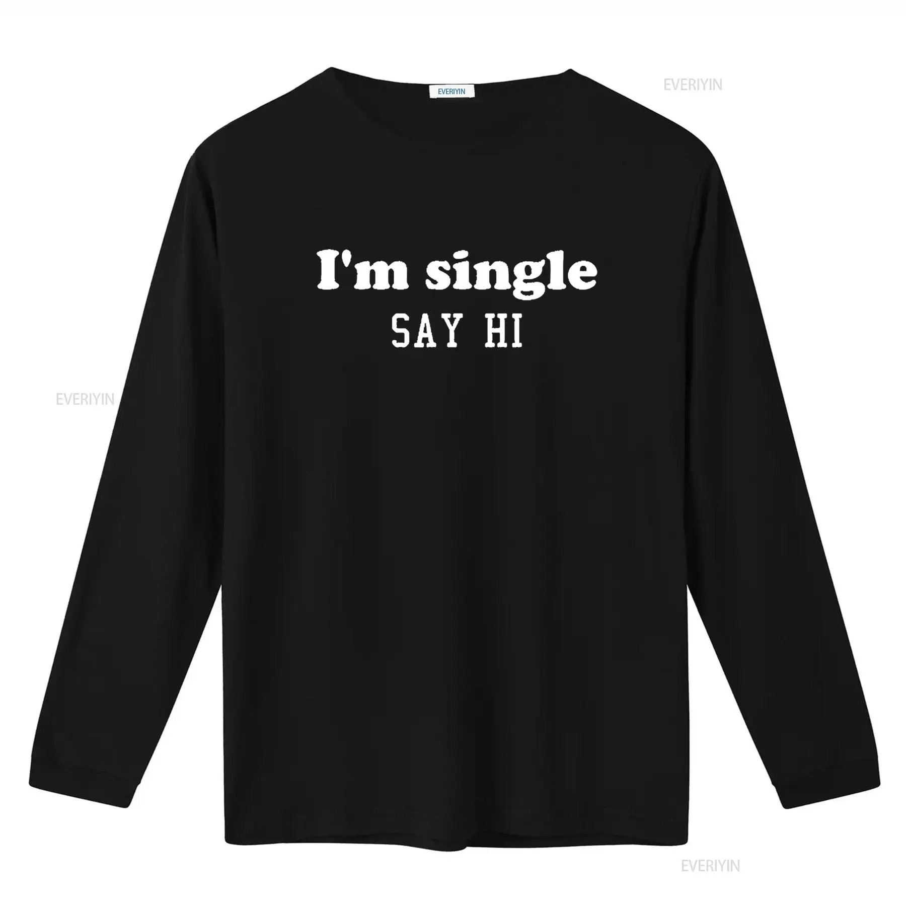 Mens Funny I m Single Say Hi A - Mens Fashion Black Shirt ulasan dan harga