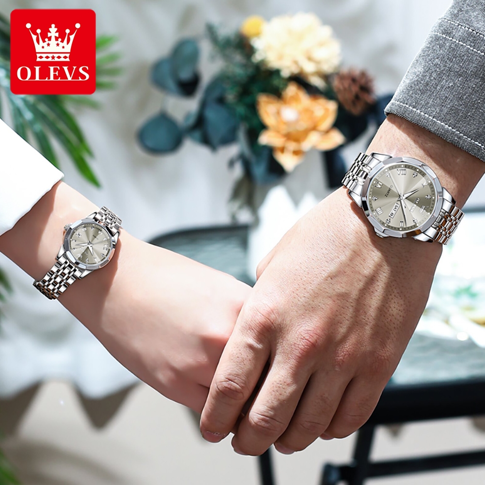 OLEVS Couple Watch Luxury Watc - Mens Fashion In 1920 ulasan dan harga