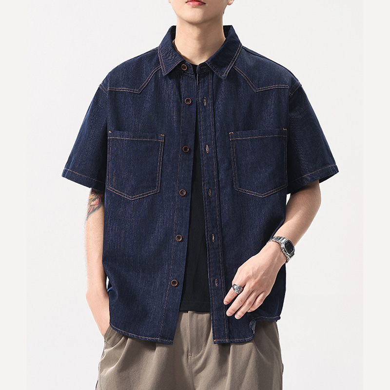 Summer Lightweight Thin Denim  - Jeans Shirt Fashion For Men ulasan dan harga