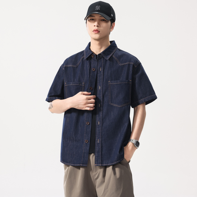 Summer Lightweight Thin Denim  - Jeans Shirt Fashion For Men ulasan dan harga