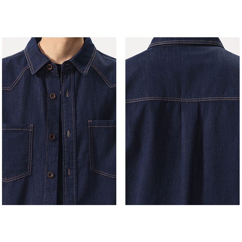 Summer Lightweight Thin Denim  - Jeans Shirt Fashion For Men ulasan dan harga