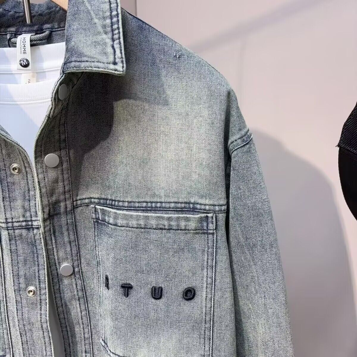 Vintage Clean fit Spring Autum - Jeans Shirt Fashion For Men ulasan dan harga