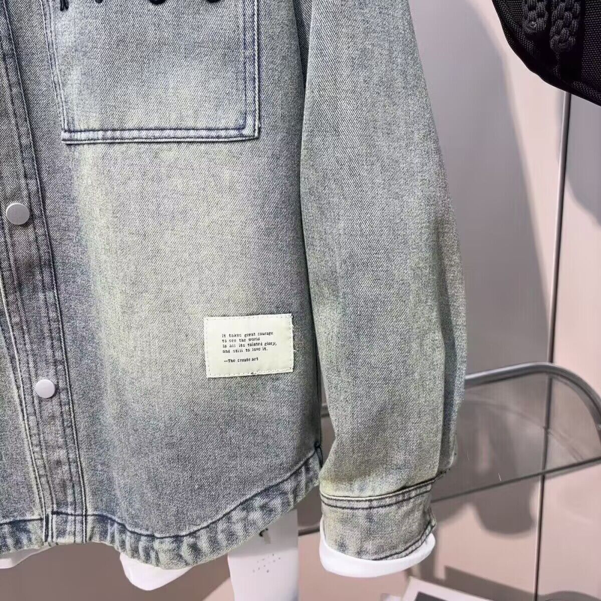 Vintage Clean fit Spring Autum - Jeans Shirt Fashion For Men ulasan dan harga