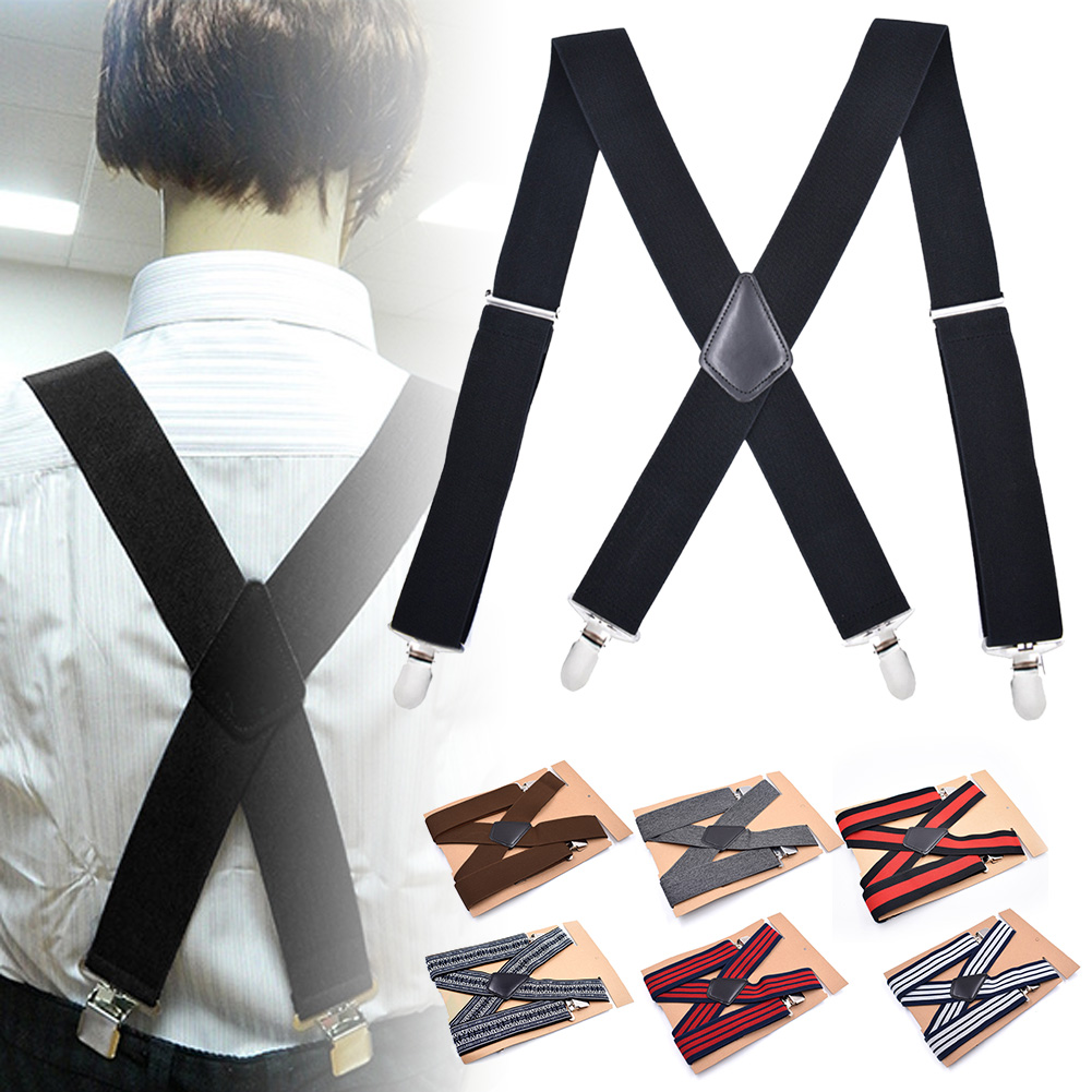 5cm Men Suspenders High Elasti - Suspenders Clip Men ulasan dan harga