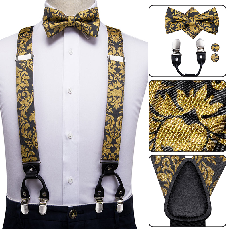 Hi-Tie Silk Adult Men suspende - Suspenders Clip Men ulasan dan harga