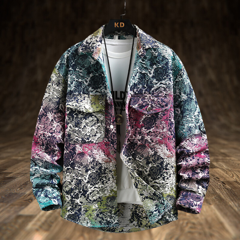 Spring Men's Lxury Denim Jacke - Jeans Shirt Fashion For Men ulasan dan harga