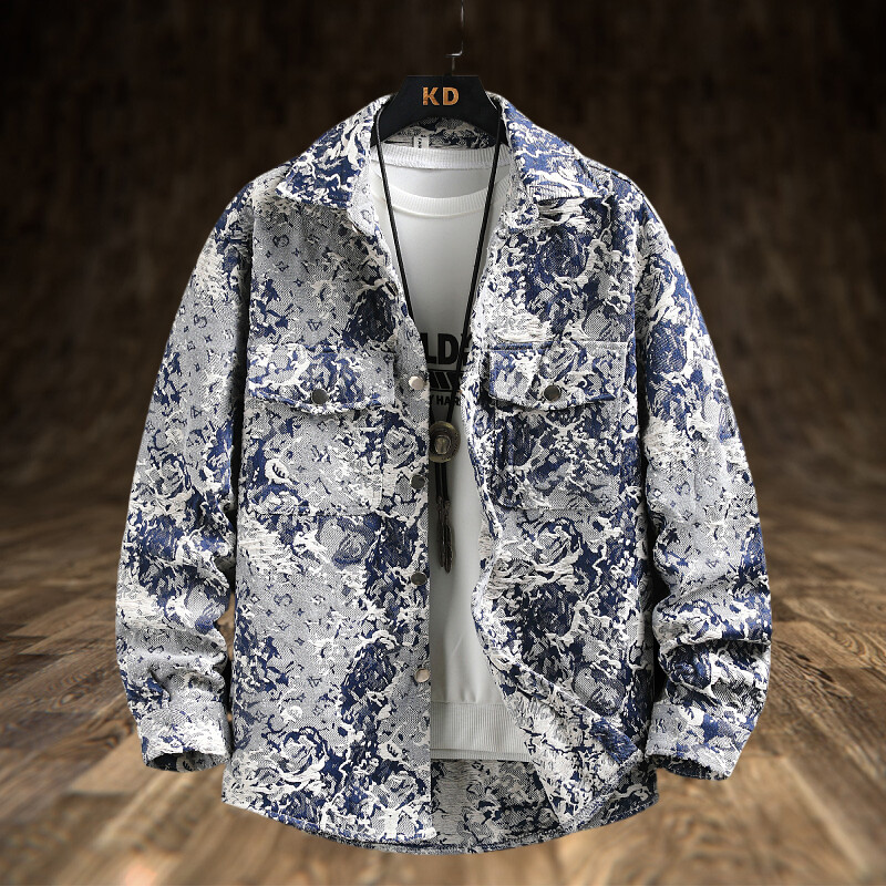Spring Men's Lxury Denim Jacke - Jeans Shirt Fashion For Men ulasan dan harga